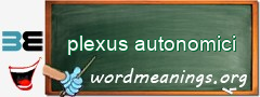 WordMeaning blackboard for plexus autonomici